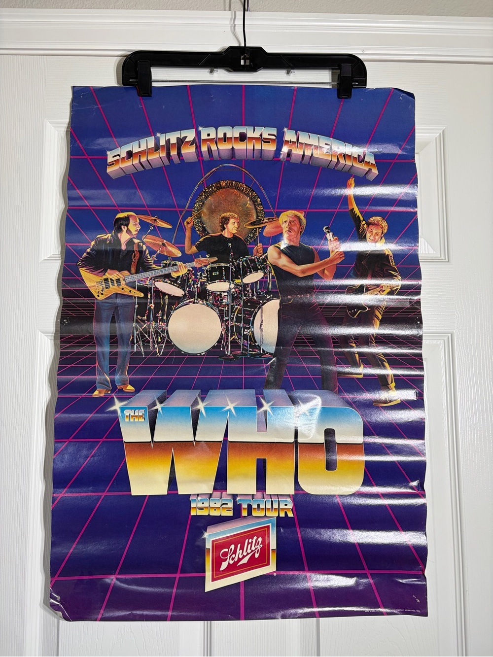 The Who 1982 Tour Vintage Poster Schlitz Beer